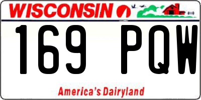 WI license plate 169PQW
