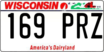 WI license plate 169PRZ