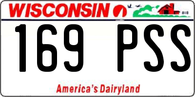 WI license plate 169PSS