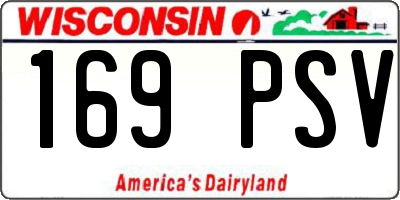 WI license plate 169PSV