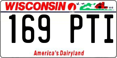 WI license plate 169PTI