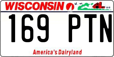 WI license plate 169PTN