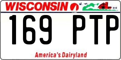 WI license plate 169PTP