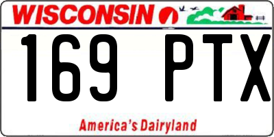 WI license plate 169PTX