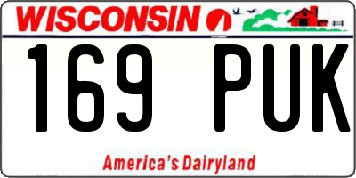 WI license plate 169PUK