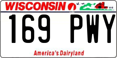 WI license plate 169PWY