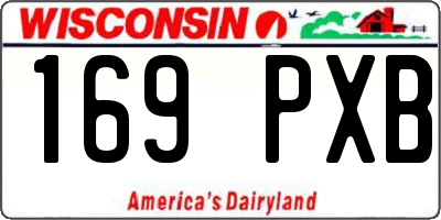 WI license plate 169PXB