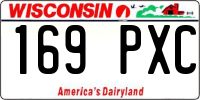 WI license plate 169PXC