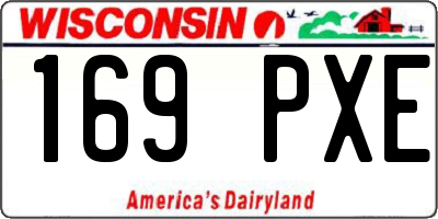 WI license plate 169PXE