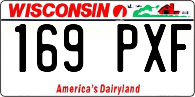 WI license plate 169PXF