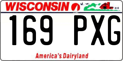 WI license plate 169PXG