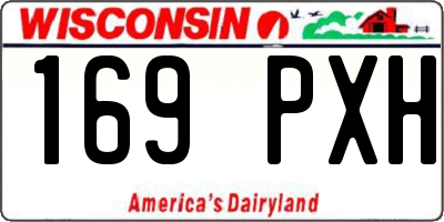 WI license plate 169PXH