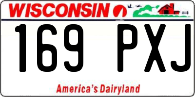 WI license plate 169PXJ