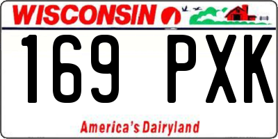 WI license plate 169PXK