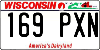 WI license plate 169PXN