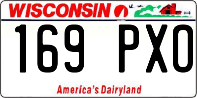 WI license plate 169PXO