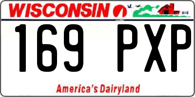 WI license plate 169PXP