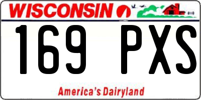 WI license plate 169PXS