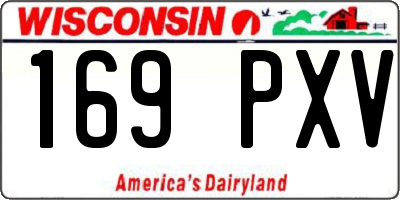 WI license plate 169PXV