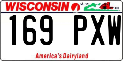 WI license plate 169PXW