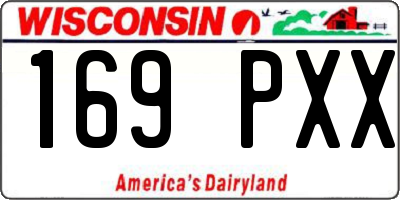WI license plate 169PXX