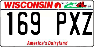 WI license plate 169PXZ