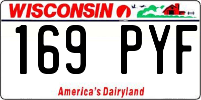 WI license plate 169PYF