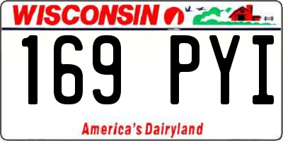 WI license plate 169PYI