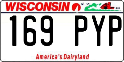 WI license plate 169PYP