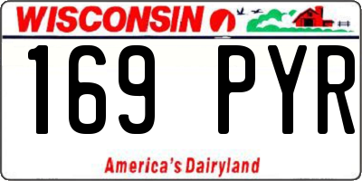 WI license plate 169PYR