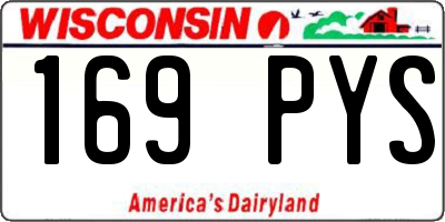 WI license plate 169PYS