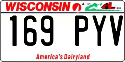 WI license plate 169PYV