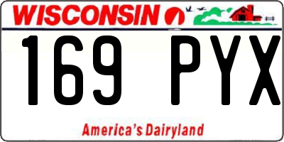 WI license plate 169PYX