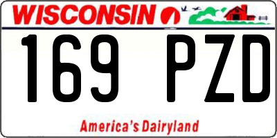 WI license plate 169PZD