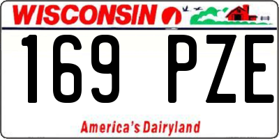WI license plate 169PZE