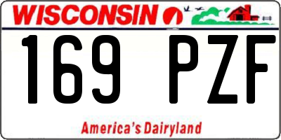 WI license plate 169PZF