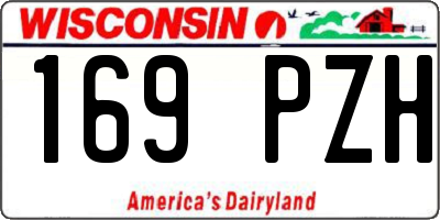 WI license plate 169PZH