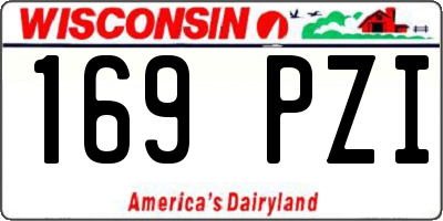 WI license plate 169PZI