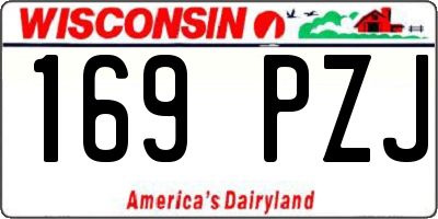 WI license plate 169PZJ