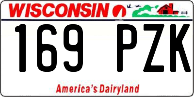 WI license plate 169PZK