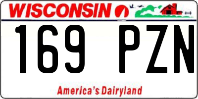 WI license plate 169PZN