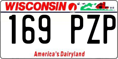WI license plate 169PZP