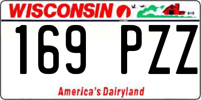 WI license plate 169PZZ