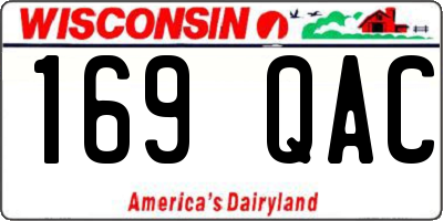 WI license plate 169QAC