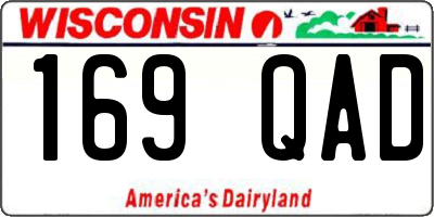 WI license plate 169QAD
