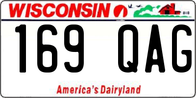 WI license plate 169QAG