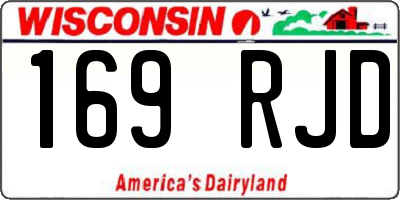 WI license plate 169RJD