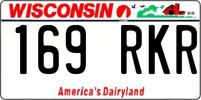 WI license plate 169RKR