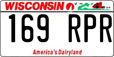 WI license plate 169RPR