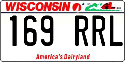 WI license plate 169RRL